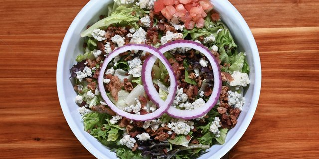 Red, Bacon and Blue Salad
