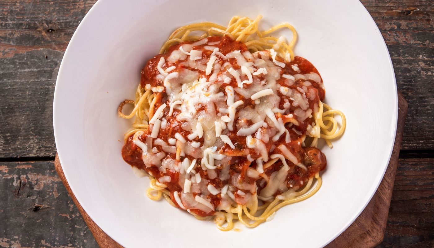 SPAGHETTI SAUCE À LA VIANDE GRATINÉ