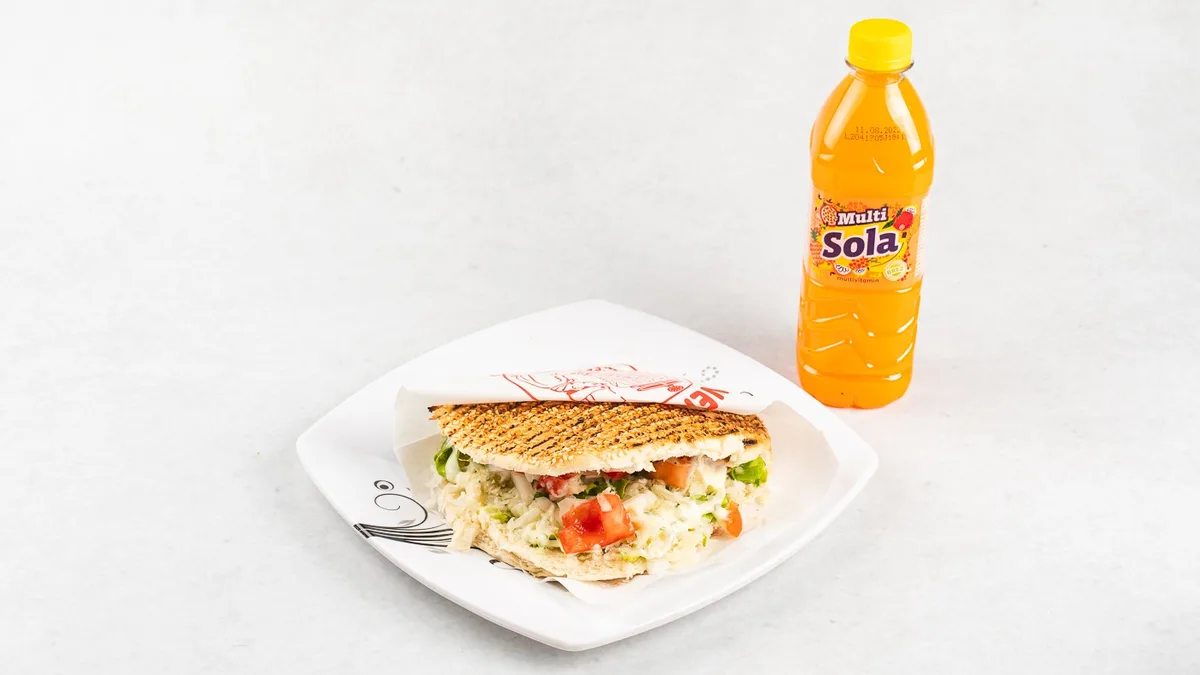 Vegi kebab in pijača