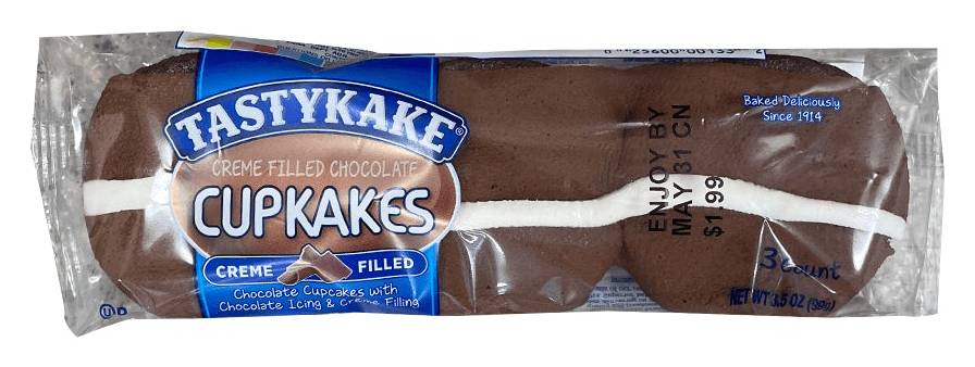 Tastykake Chocolate Creme-Filled Cupcakes (3 Count)