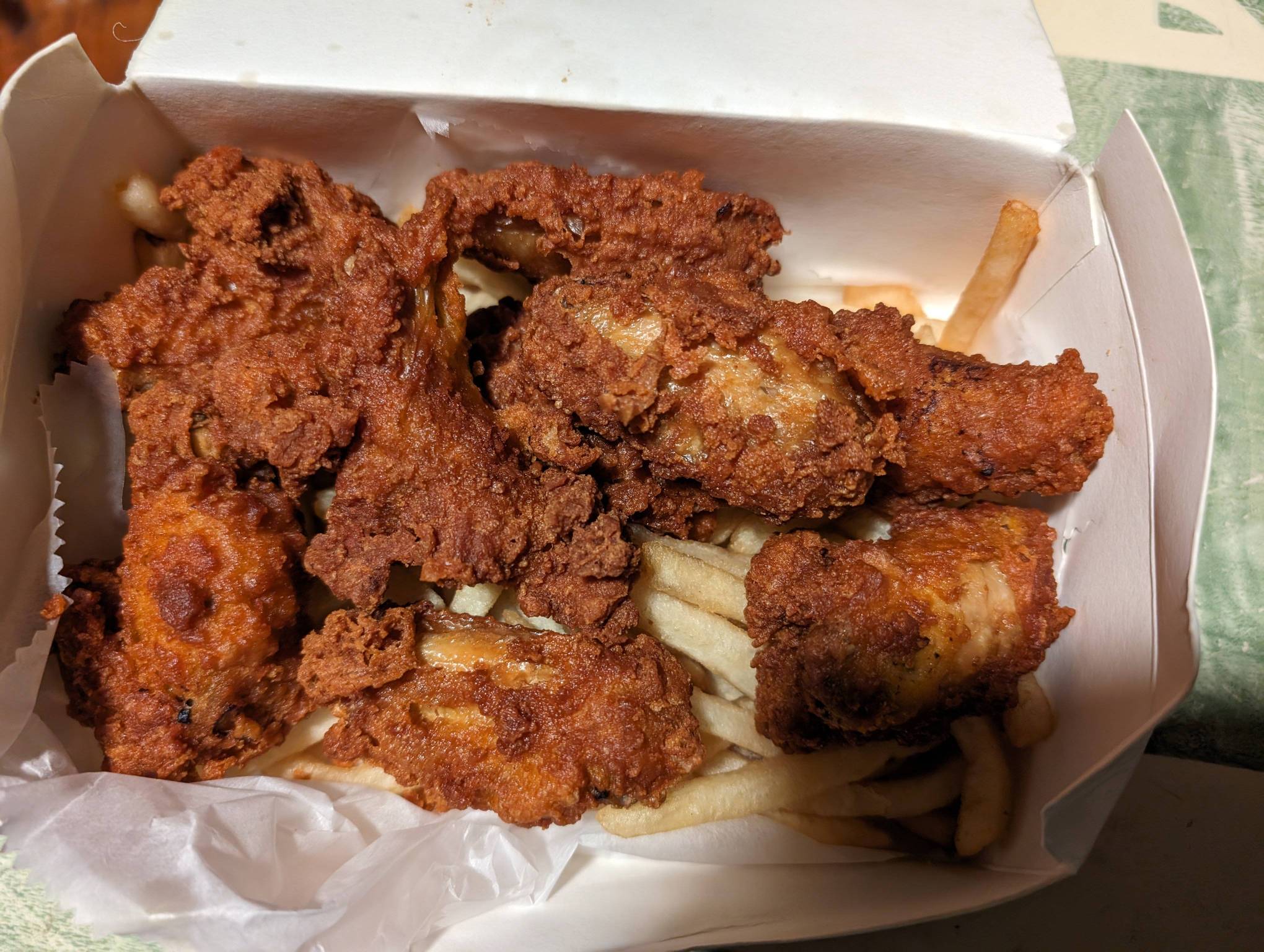 9 Pieces Hot Wings with Fries