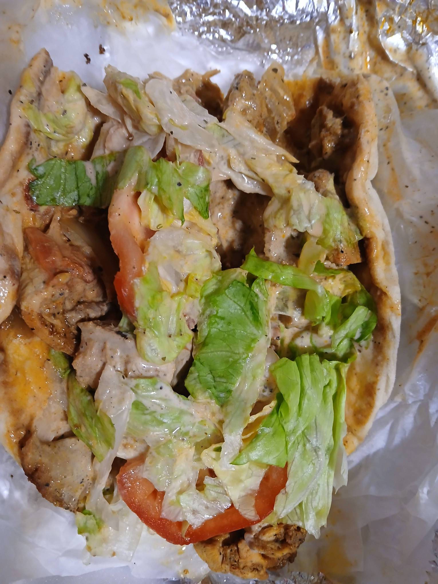 Chicken Gyro on Pita