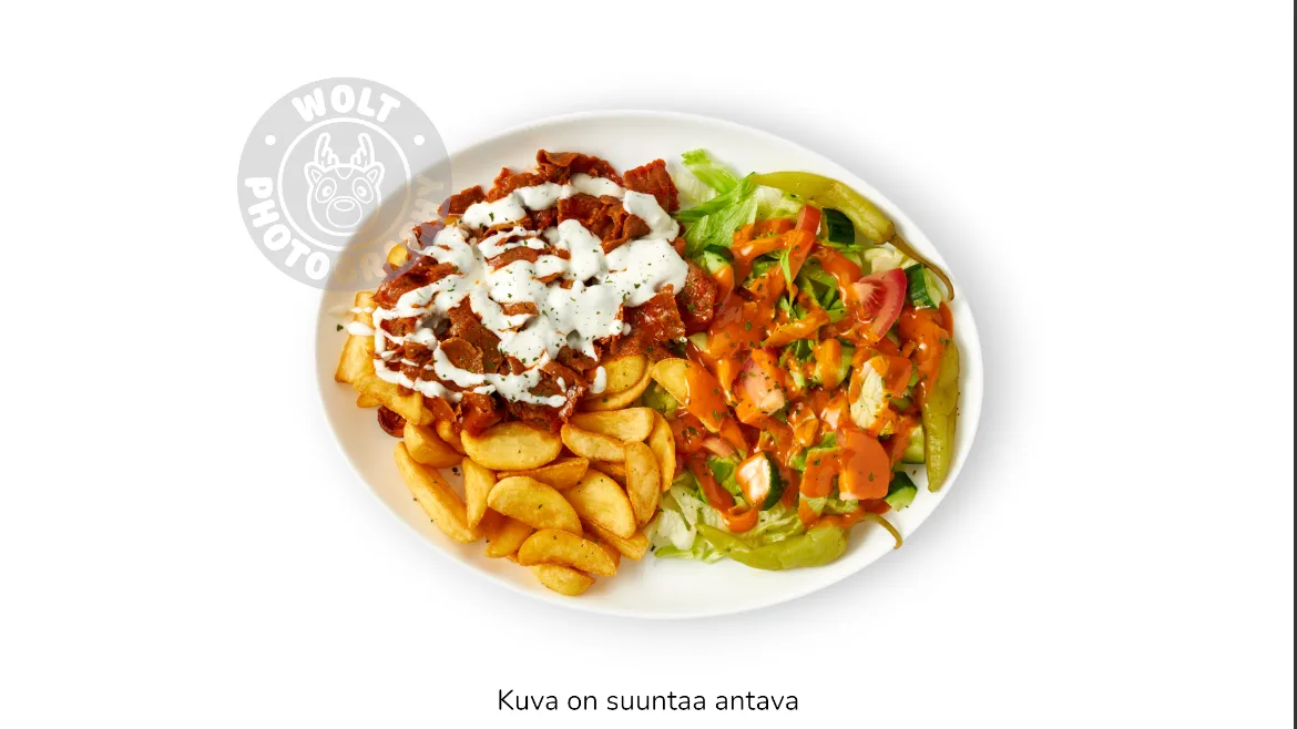 Vöner-lohkoperunoilla