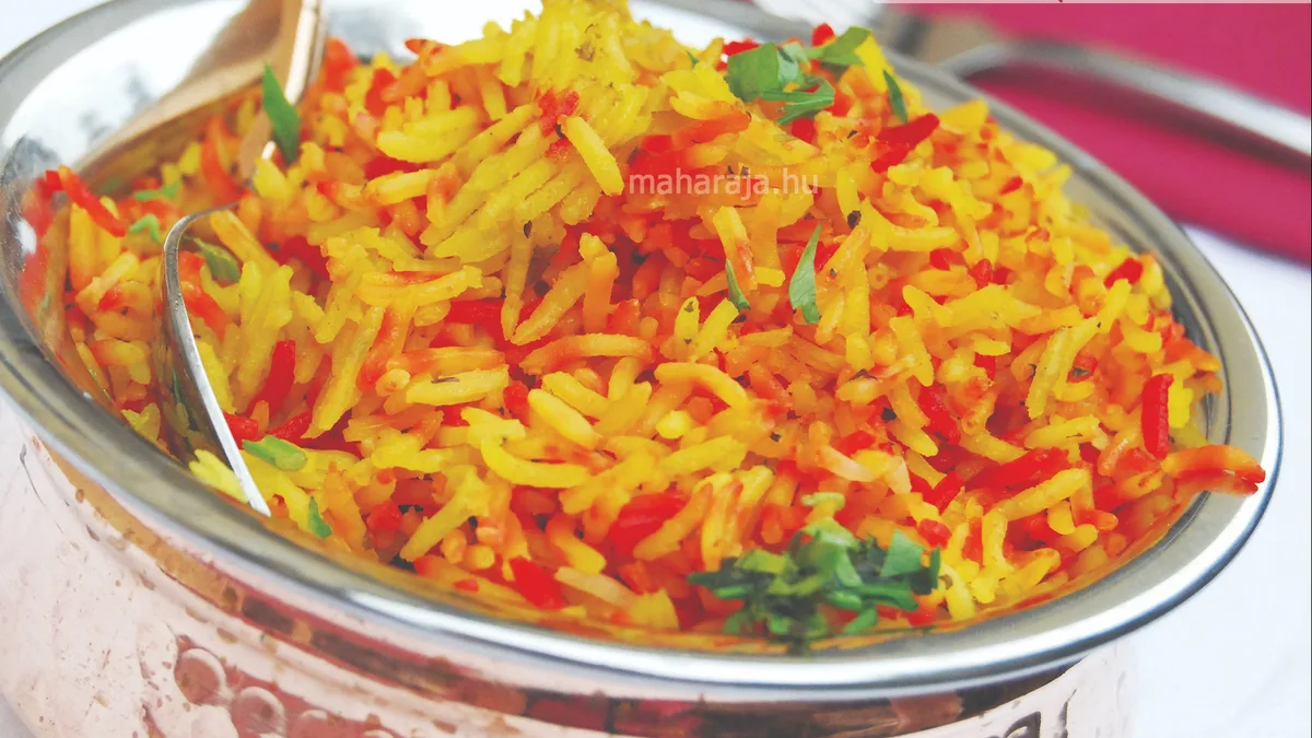 Basmati rizs pulao módon elkészítve (Pulao Rice)