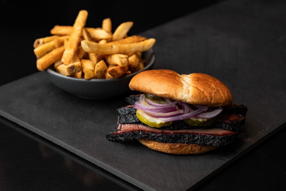 Sliced Brisket Sandwich