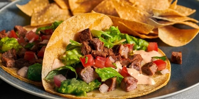 Classic Steak Two Taco Plate