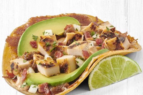 Grilled Gourmet Chicken Two Taco Plate