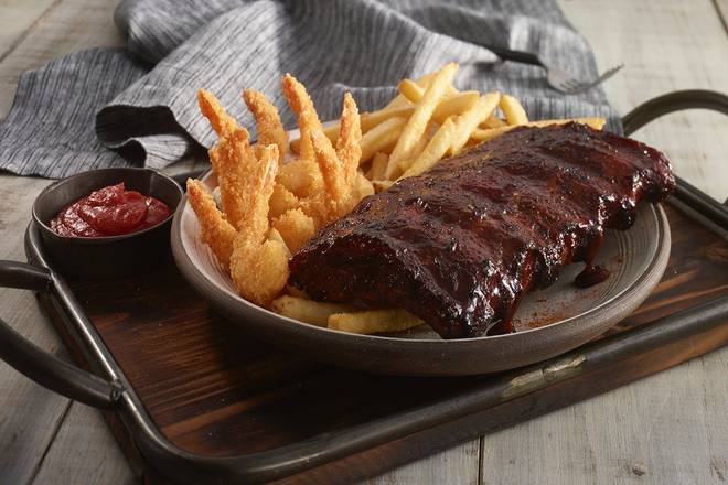 Ribs and Crispy Shrimp