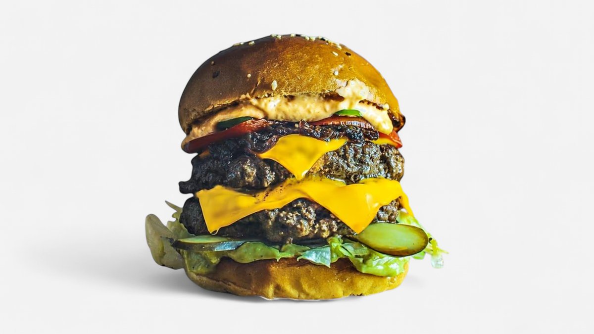 Burger dbl Joker+ cartofi prajiti ,salata coleslaw si sos