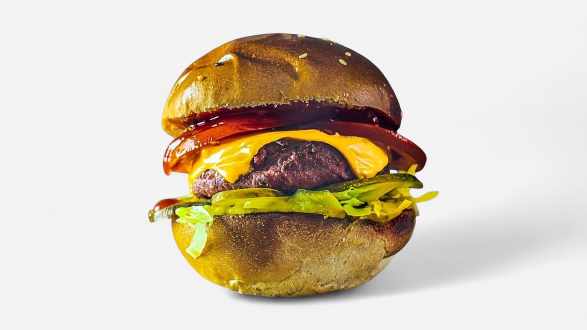 Veggie Burger + cartofi prajiti ,salata coleslaw si sos