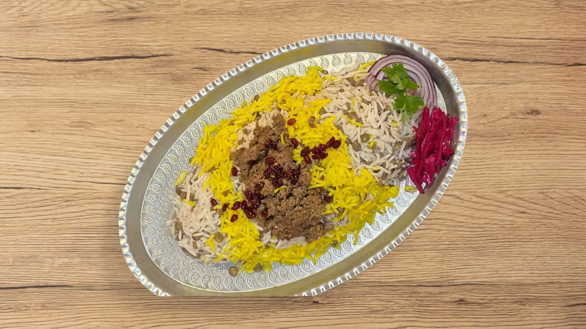Adas Polo and Ground meat (Lentil Rice)/عدس پلو با گوشت گوسفندی