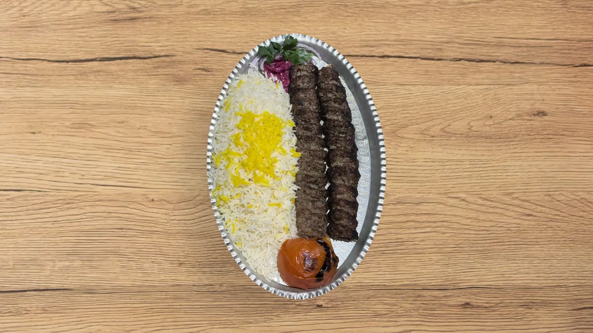 Kubide kebab wit basmati rice  چلو کباب کوبیده/