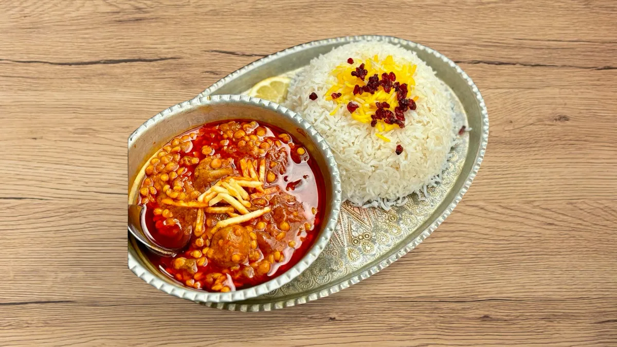 Qeimeh without meat( vegetarian)/چلو قیمه بدون گوشت
