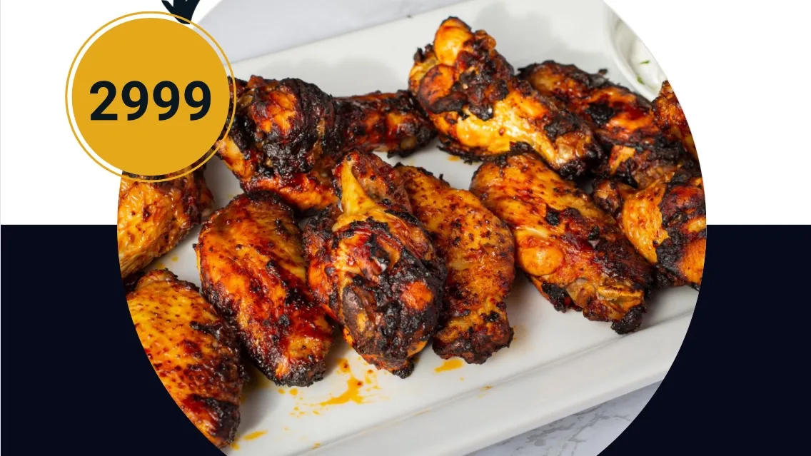 Six pieces of wings Grilled( 2999 inside restaurant)