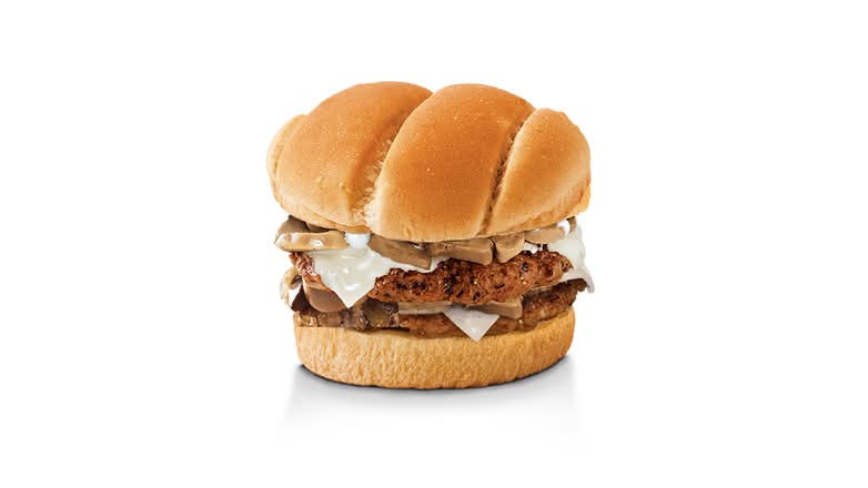 Double Swiss Mushroom Burger