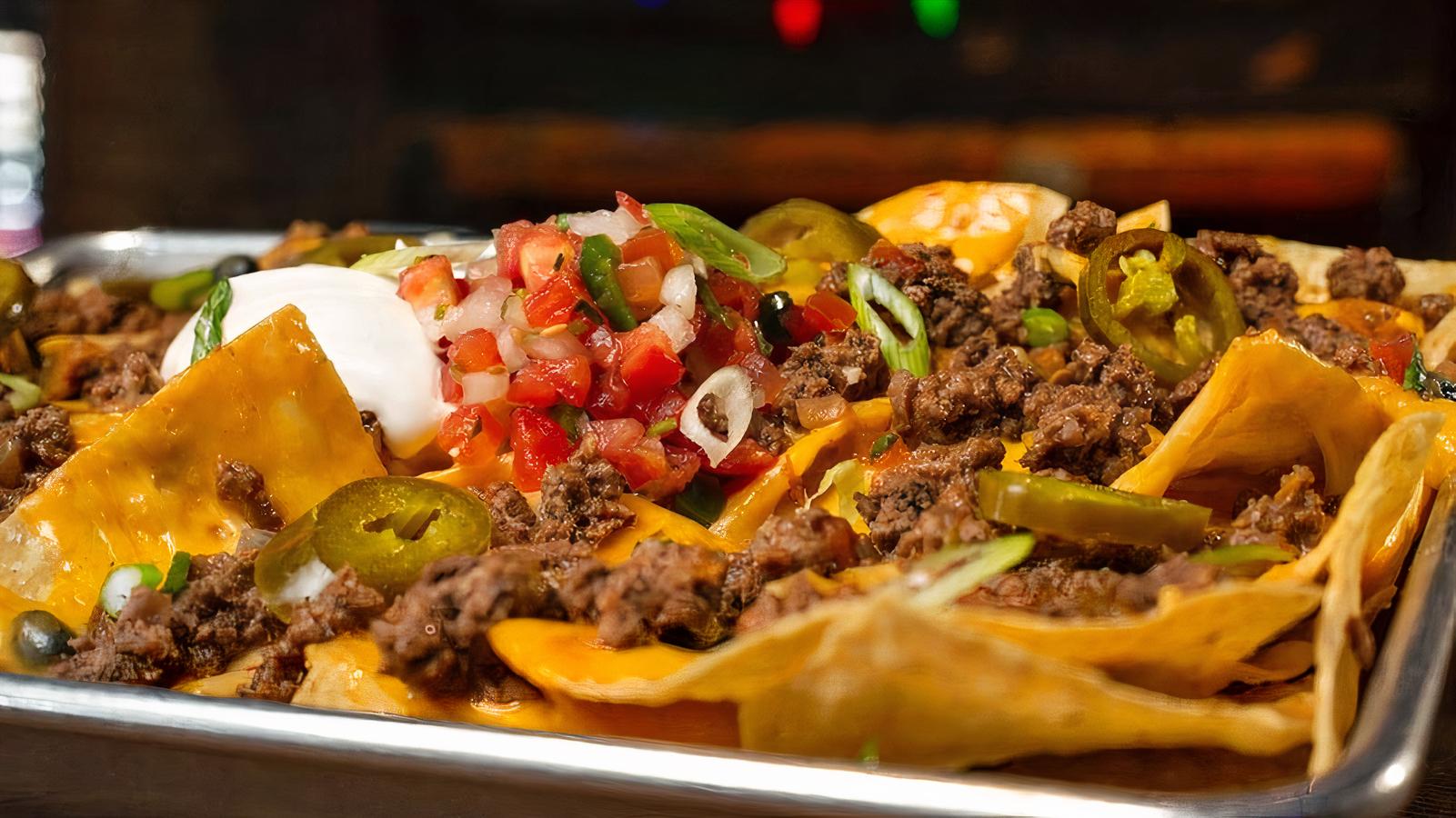 "Cheese Blanket" Nachos with Beef