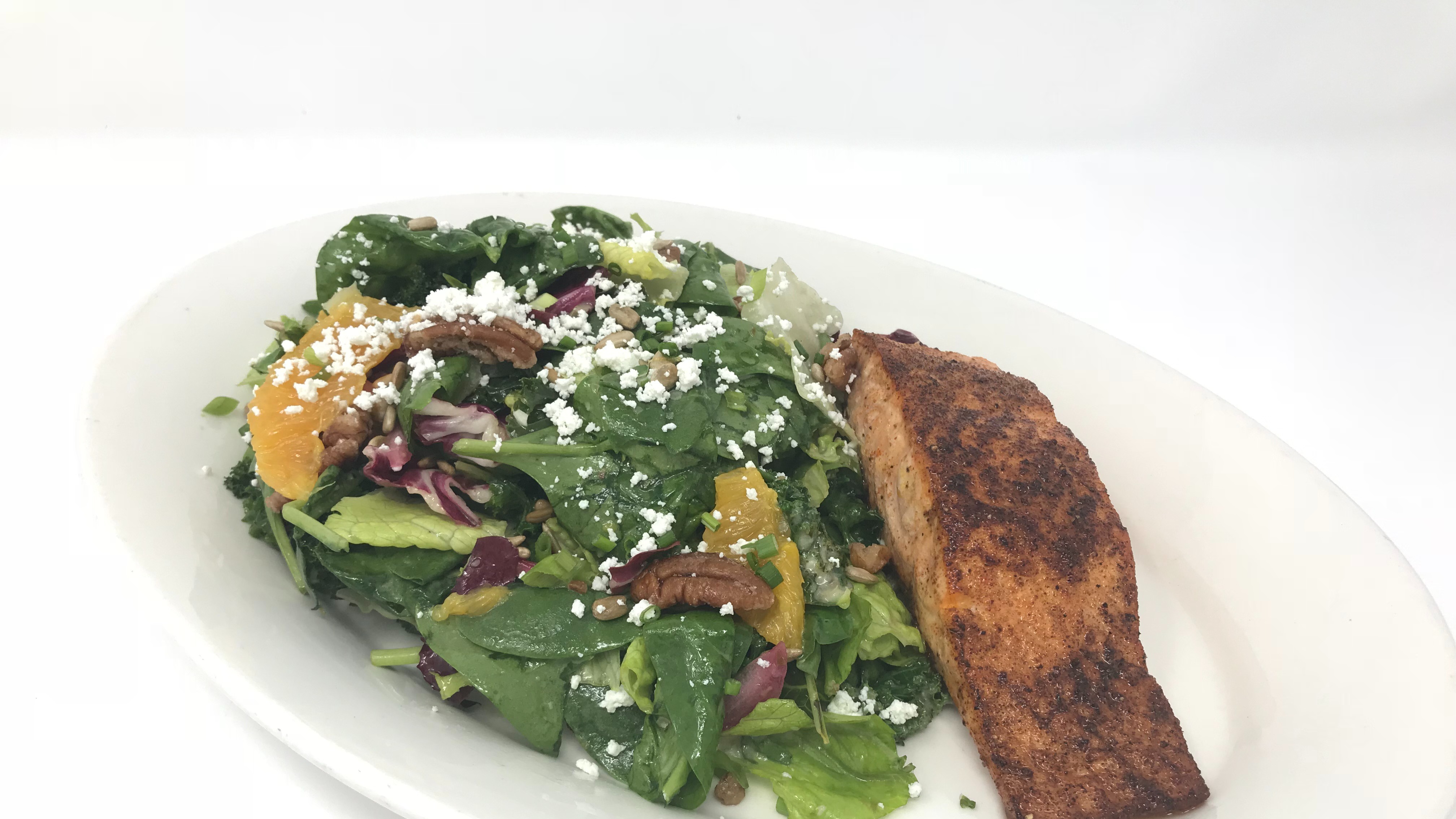 Gluten Free Blackened Salmon Salad