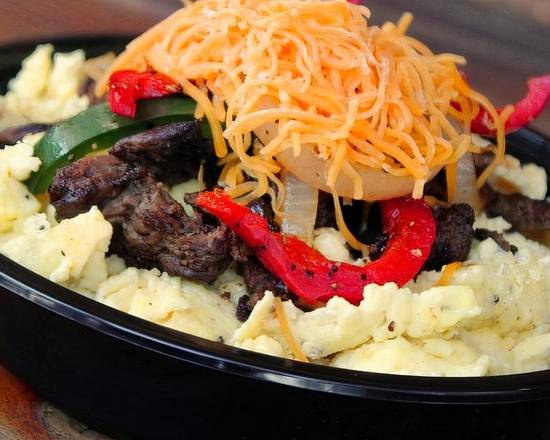 STEAK, EGG, and CHEESE BOWL