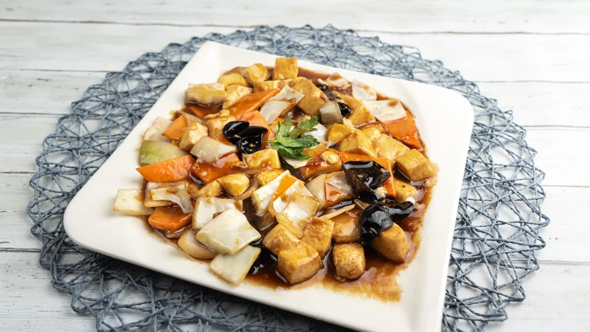 Zöldséges tofu