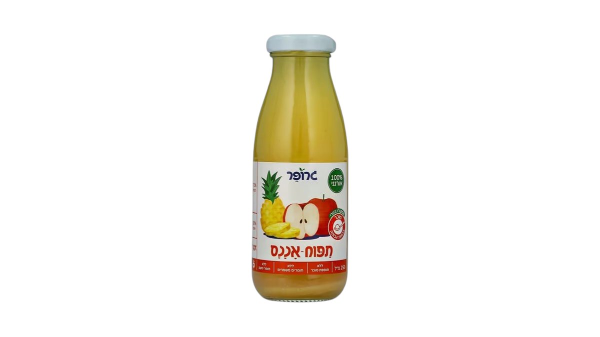גרופר משקה אורגני תפוח אננס Growper Organic Drink Apple Pineapple