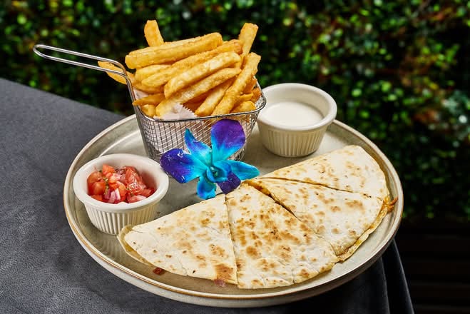 Cheese Quesadilla and Fries