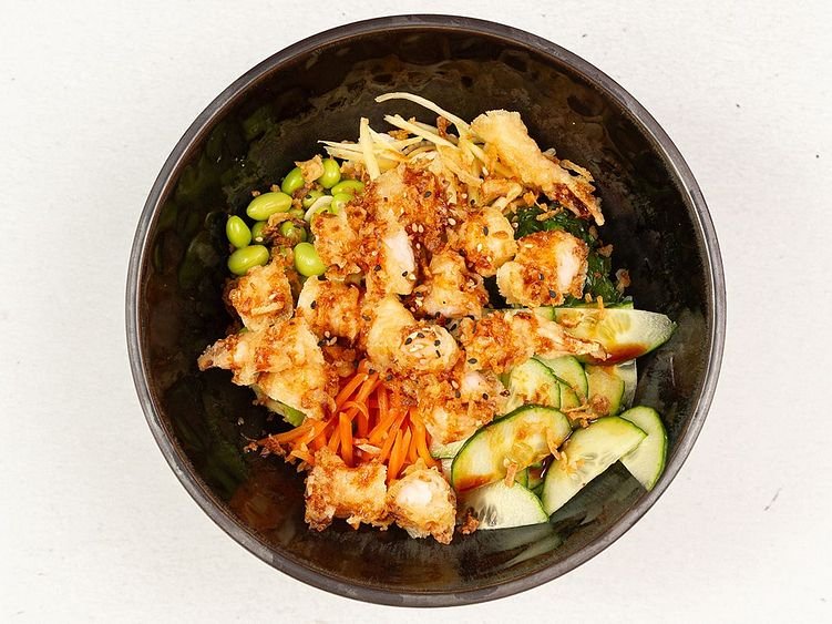 Poke Fried Black Tiger Sweet Shrimp