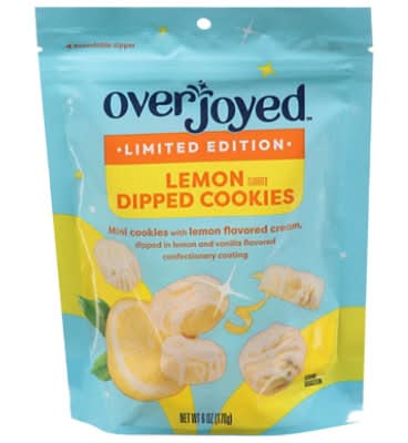 Overjoyed Lemon Dipped Cookies 6 Oz - 6 Oz