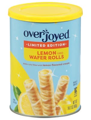Overjoyed Wafer Rolls Lemon 14.1 Oz - 14.1 Oz