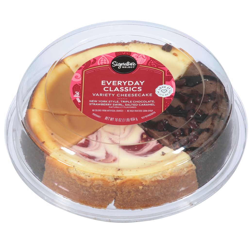 Signature Select Everyday Classics Variety Cheesecake, Assorted (16 oz)