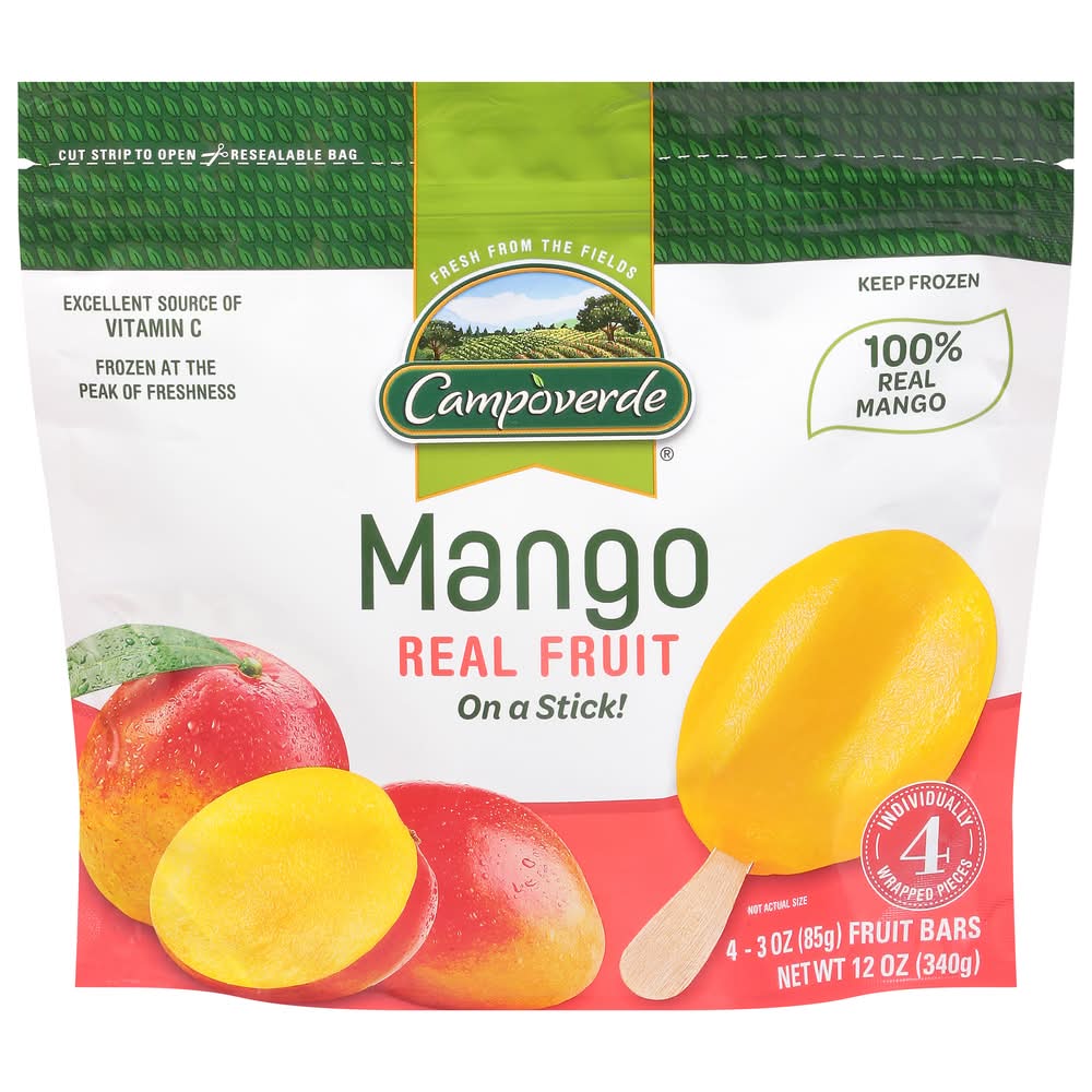 Campoverde Mango Real Fruit on a Stick Bars (12 oz, 4 ct)