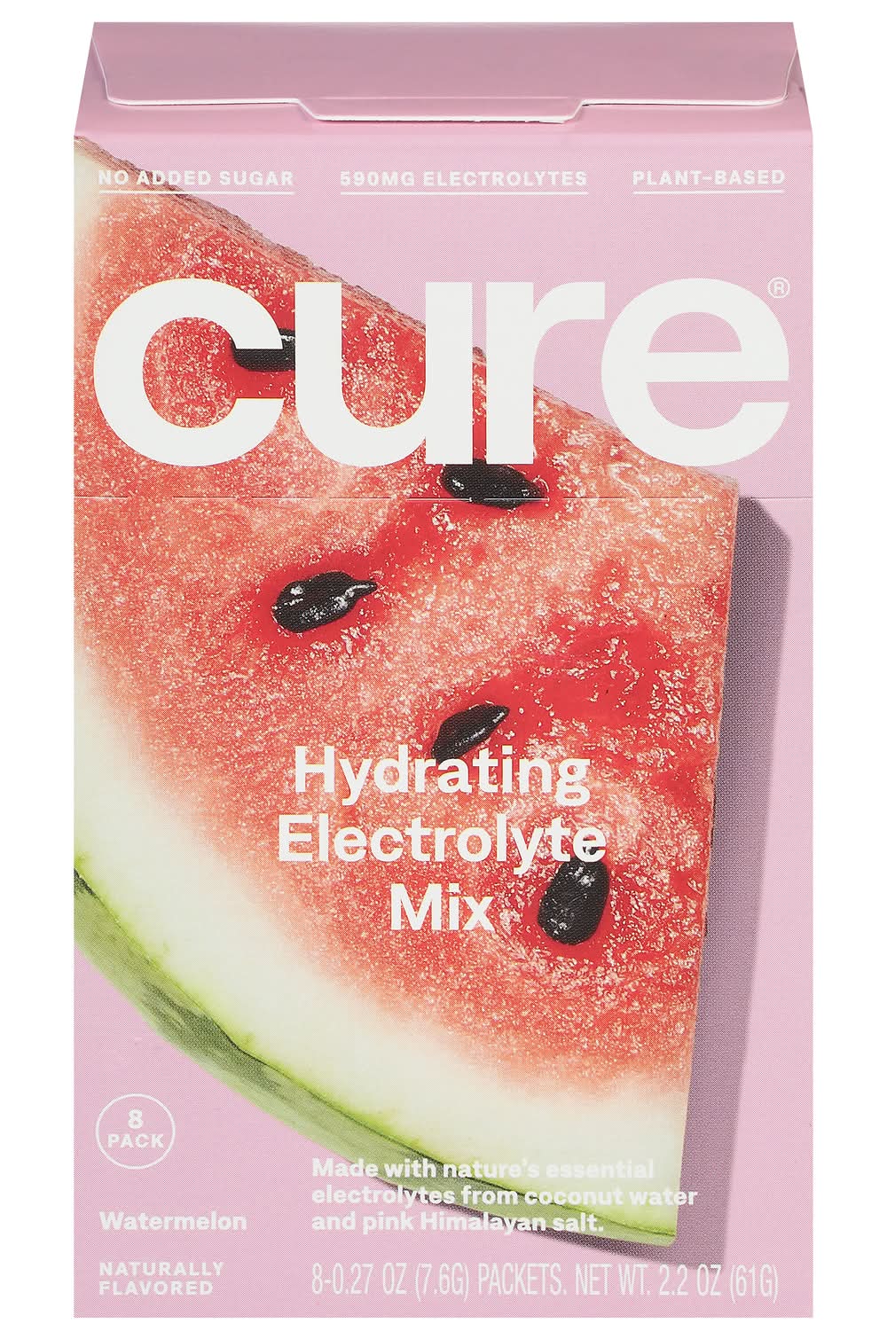 Cure Hydrating Electrolyte Mix, Watermelon (2.2 oz, 8 ct)