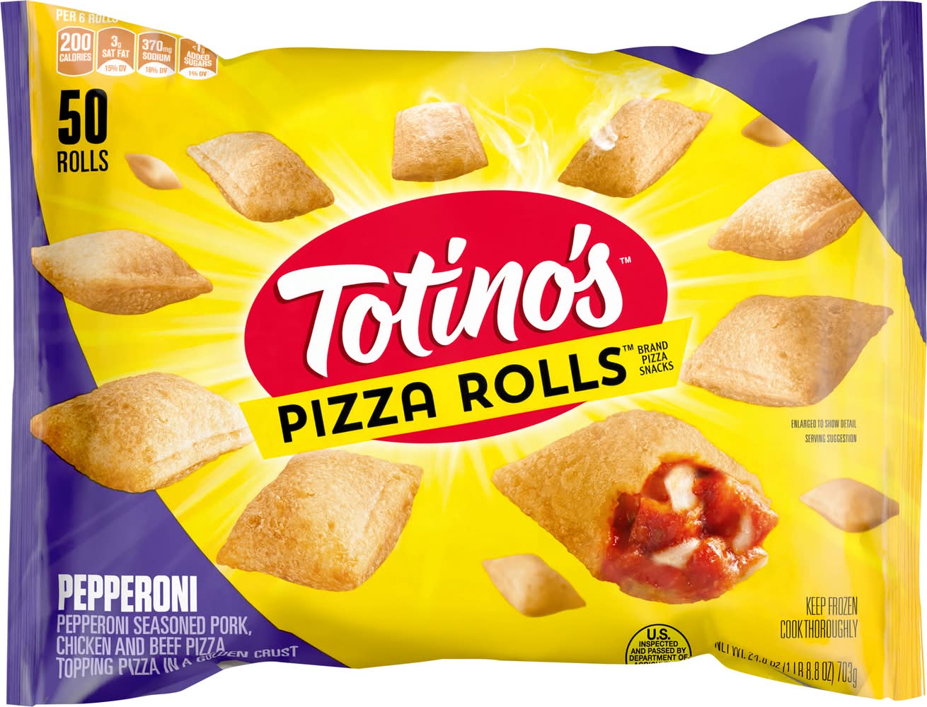 Totino's Pizza Rolls, Pepperoni (24.8 oz, 50 ct)