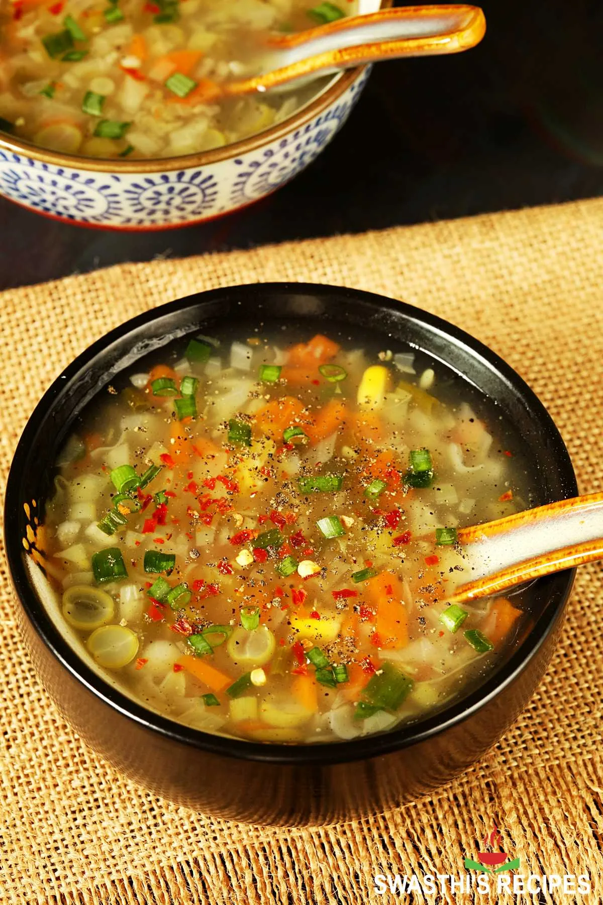 Classic Hot and sour Mix Vegetables Soup