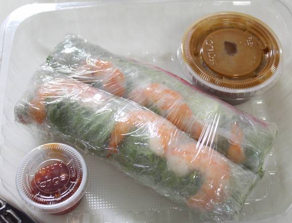 12. Fresh Spring Rolls with Shrimp Sliced Pork, Salad, and Rice Vermicelli (2 Rolls) (Goi Guon)
