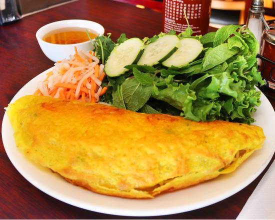 Crispy Saigon Style Crepe (Banh Xeo - Tom Thit Heo or Chay)