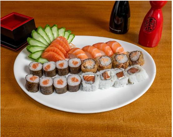 Combo Salmão - 25 Peças + 1 Coca 200Ml