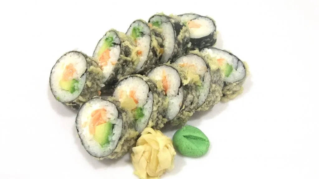 Philadelphia sake tempura