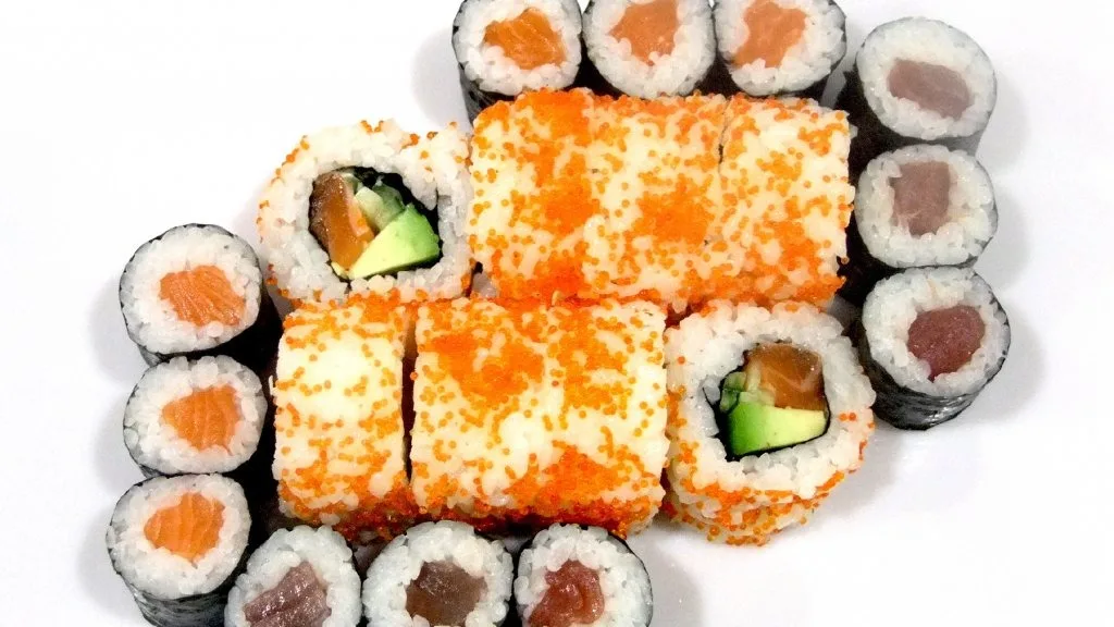 Sushi menu 1. tobiko