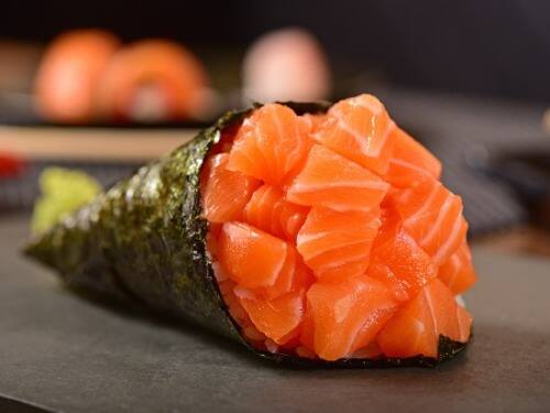 Temaki de Salmão sem Arroz