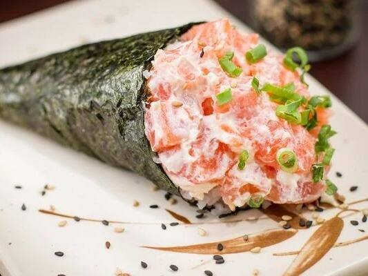 Temaki Philadelphia com Cebolinha sem Arroz