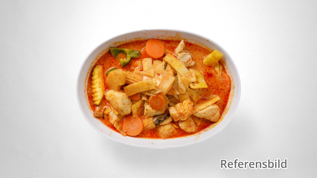 Kyckling med röd curry och ris