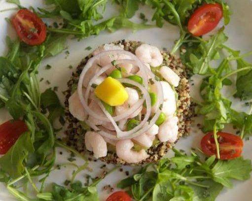 Garlic shrimp salad