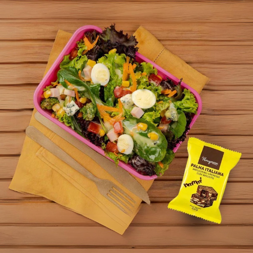 Crie Sua Salada Tradizionale + Sobremesa