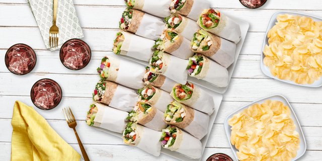 Large Assorted Wrap Tray and Drink Bundle