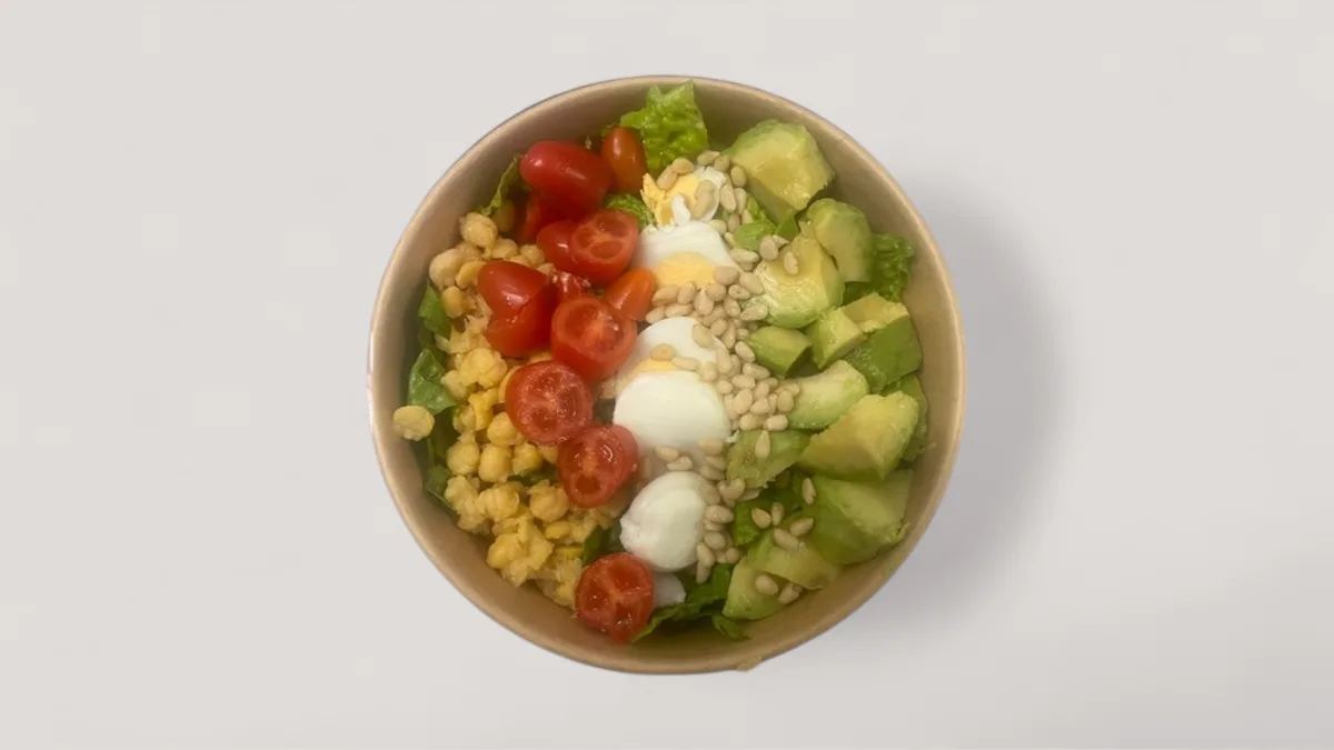Avocado  Egg Chickpeas Salad