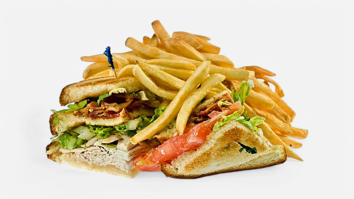 Beef Gyro Club Sandwich