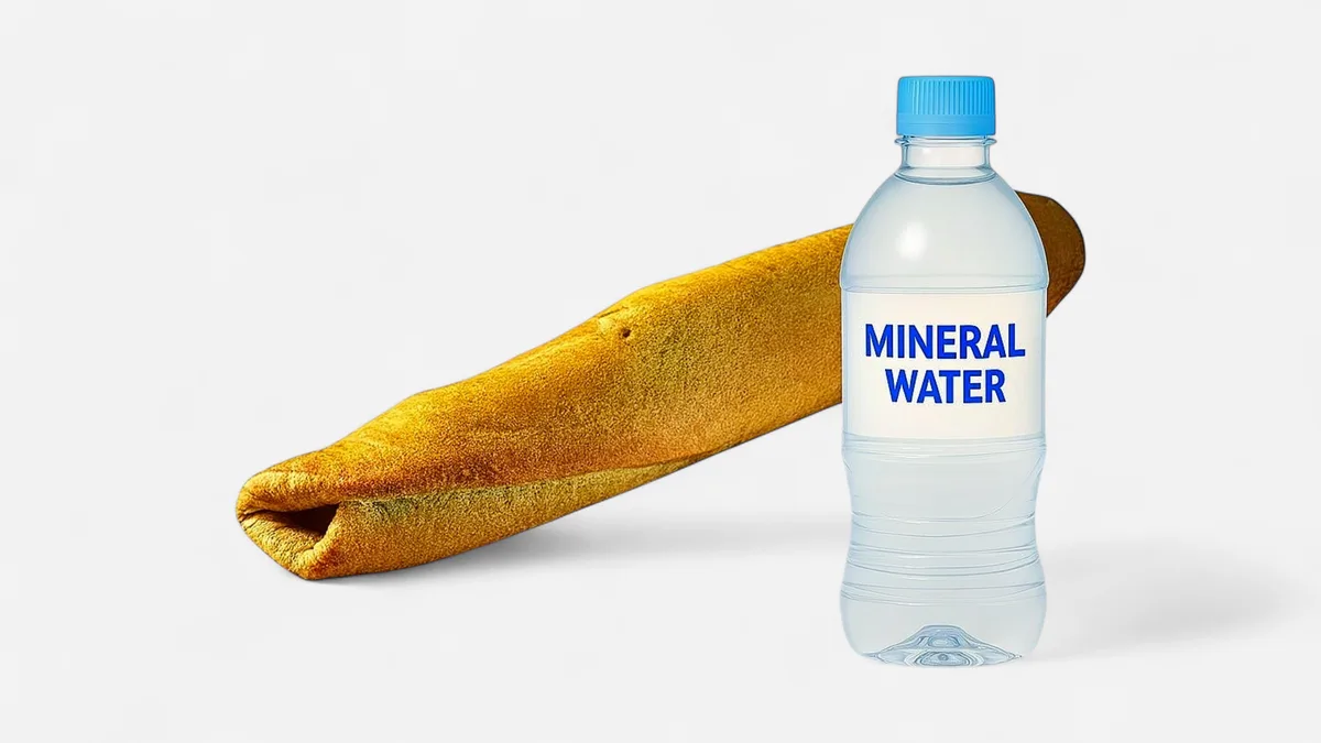 Greek Loukanikopitta and Mineral Water Combo