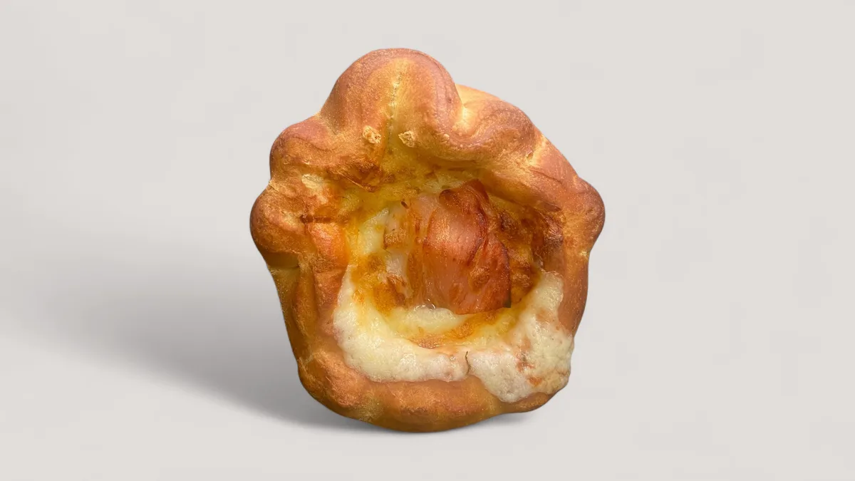 Large Homemade Pastry Net Dough filled with a Burger, Tomato and Cheese 290gr