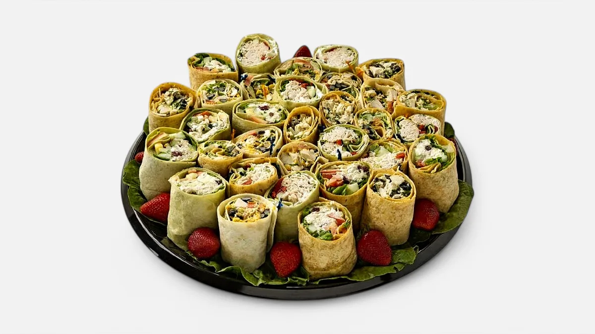 Mediterranean Flavor Tortilla Platter for 12 (24 Half Tortillas)