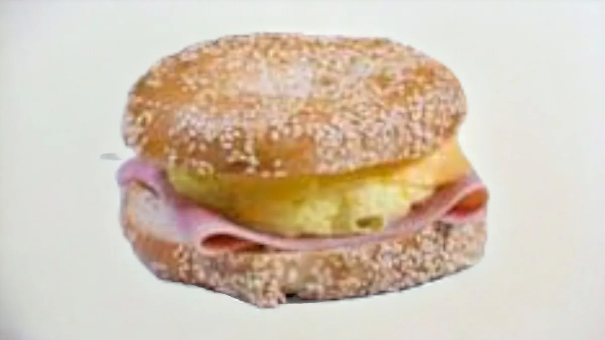 Omelet and Lountza Bagel